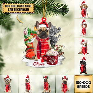 New Release-Personalized Dog Christmas Hanging Ornament
