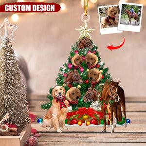 Personalized Upload Your Photo Christmas Tree Ornament