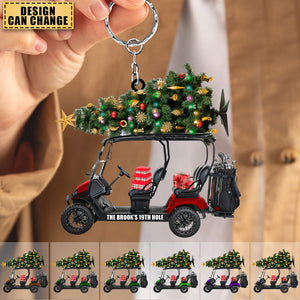 Golf Cart Family - Personalized Acrylic Keychain