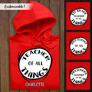 Teacher Of All Things - Personalized Apparel - Gift For Teacher