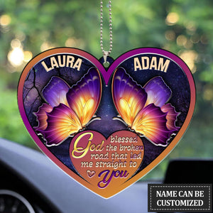 Butterfly Couple God Blessed Personalized Ornament