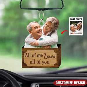 God Blessed - Custom Photo Acrylic Car Ornament - Gift For Couple