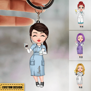 Personalized Name And Style Acrylic Keychain - Gift For Nurse