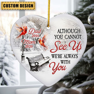 We're Always With You - Personalized Ceramic Ornament