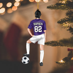 New Release-Personalized soccer player Christmas Ornament-Great Gift Idea For Soccer Players&Soccer Lovers