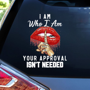 I AM WHO I AM CAR STICKER