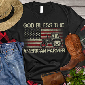 Tractor T-shirt, God Bless The American Farmer