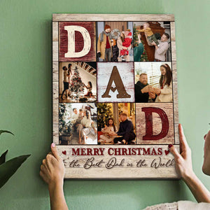 2024 Happy Father's Day-Upload Photo Collage Personalized Poster- Gifts For Dad-Birthday Gift Idea