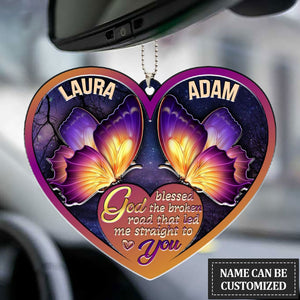 Butterfly Couple God Blessed Personalized Ornament