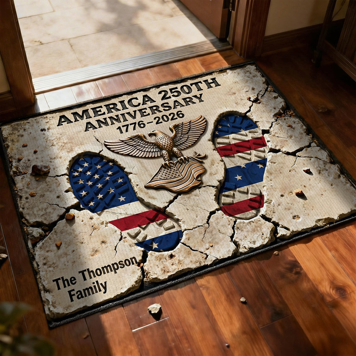 America 250th Anniversary Doormat - Personalized Gifts