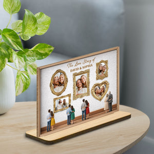 The Love Story Of Us Personalized Wooden Plaque