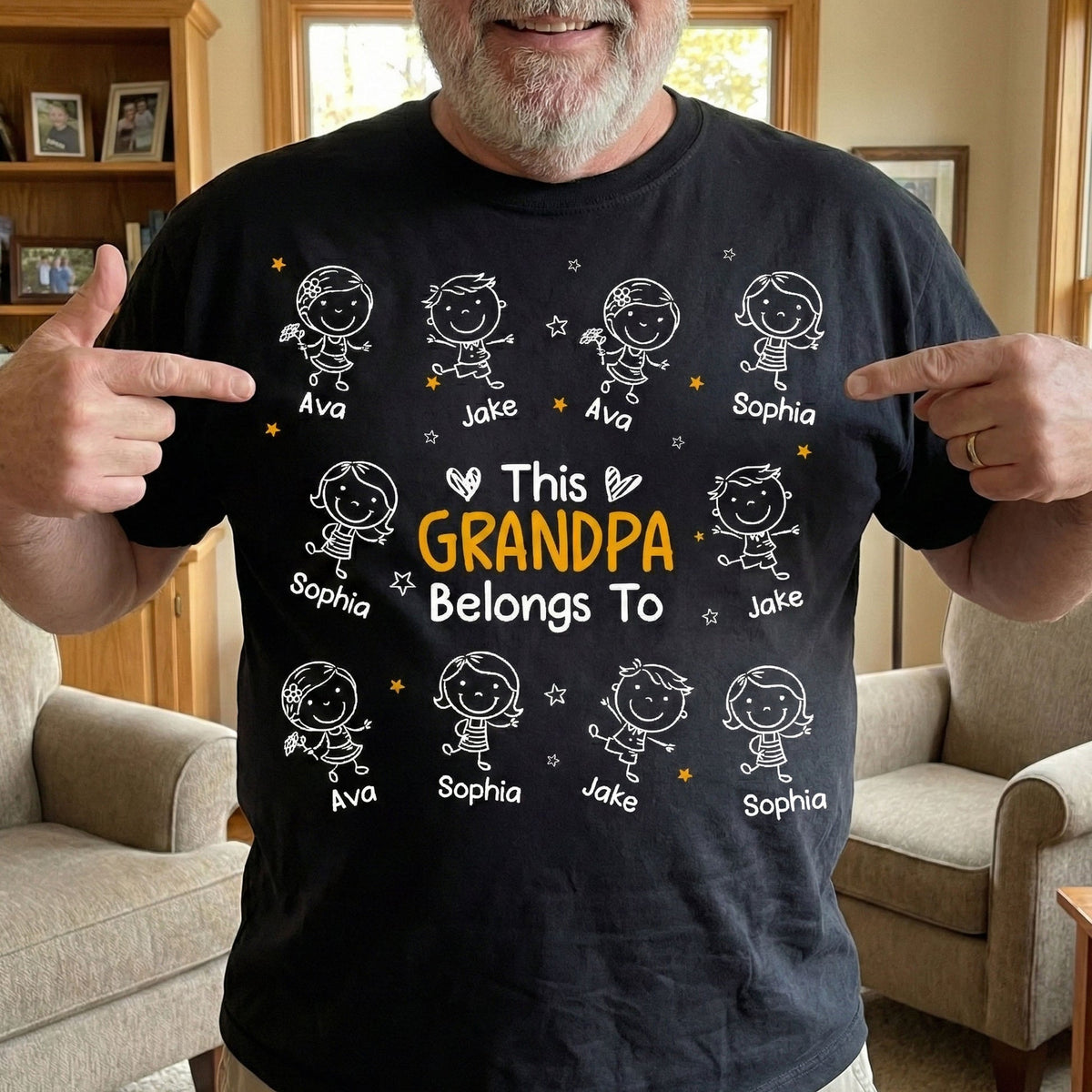 This Grandpa Belongs To Doodle - Personalized Shirt