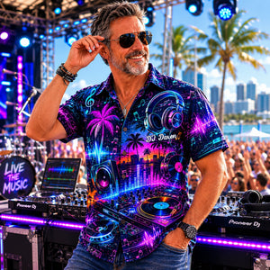 DJ Hawaiian Shirt - Personalized Gifts For Music Lovers