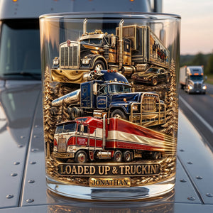Legendary Truck Drinking Glass - Personalized Gifts For Truckers