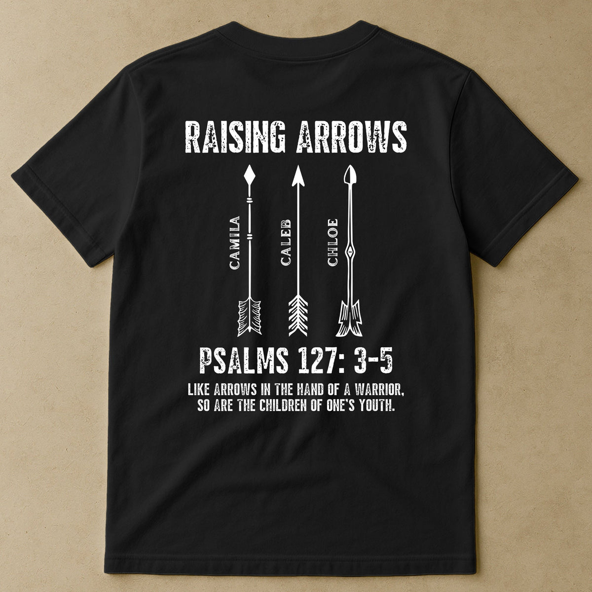 Raising Arrows Christian Father's Day Gift For Dad, Husband With Kids' Names - Personalized Shirt