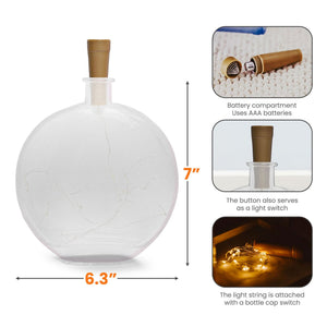 F Valentine's Day I Love You Every Day - Gifts For Her - Personalized Round Flat Bottle Light