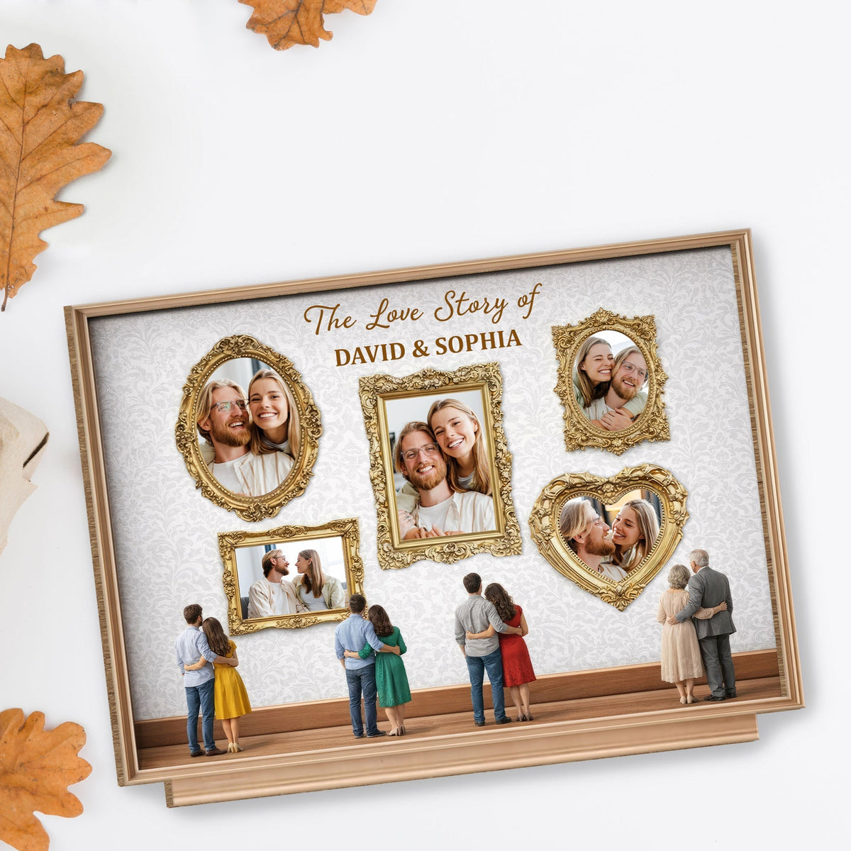 The Love Story Of Us Personalized Wooden Plaque