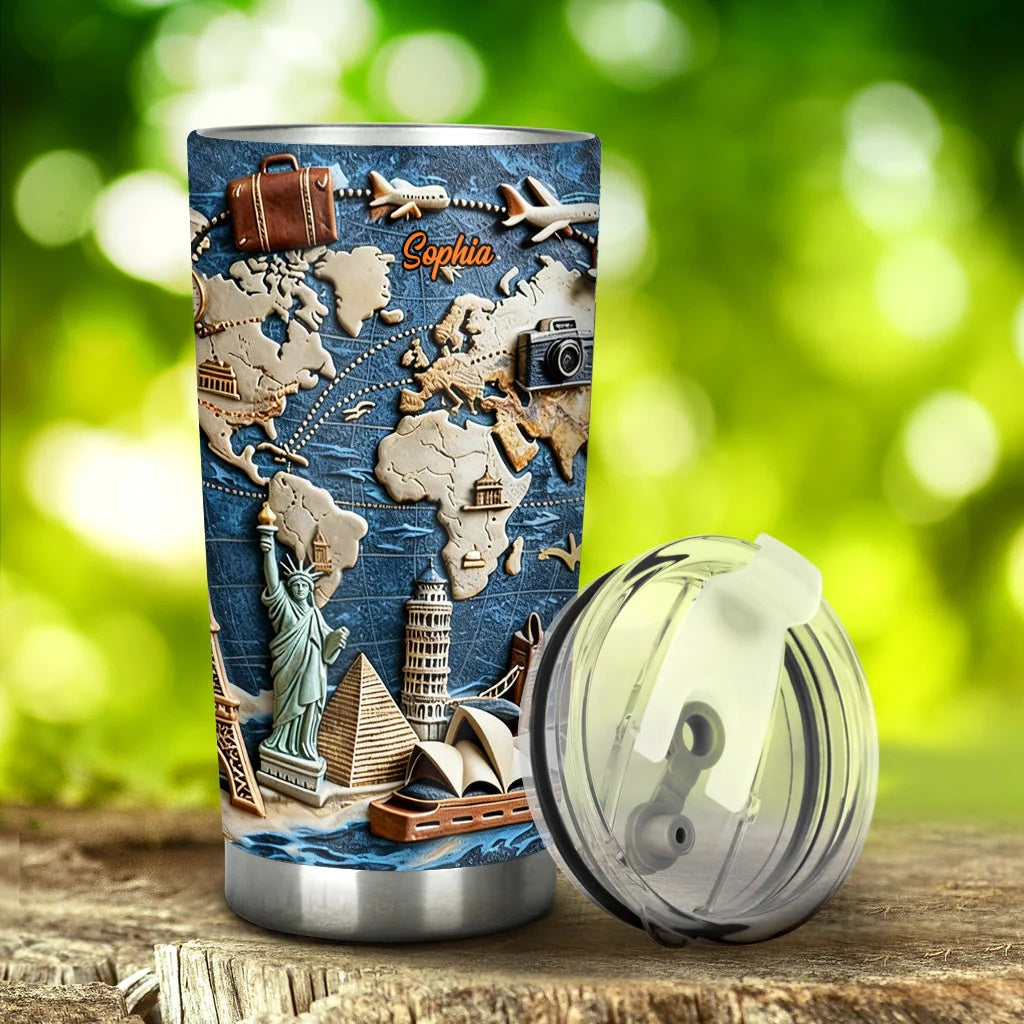 Love Traveling - Personalized Travelling Tumbler