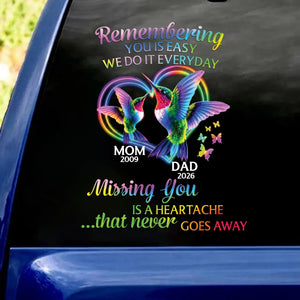 Missing You Is A Heartache That Never Goes Away - Personalized Sticker