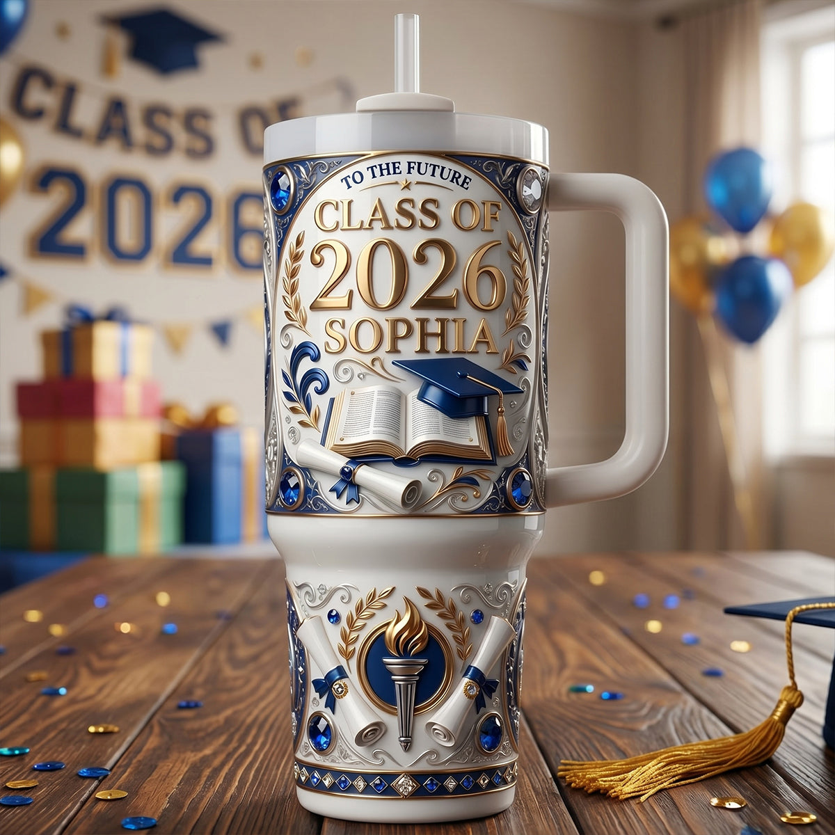 Class Of 2026 Tumbler Handle - Personalized Graduation Gifts
