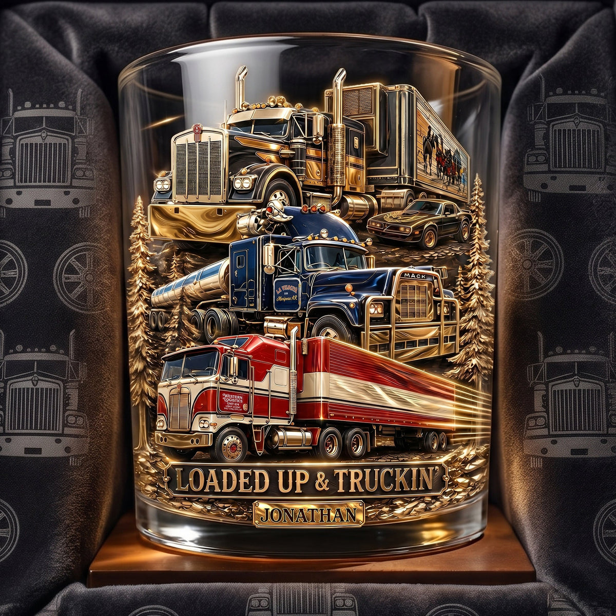 Legendary Truck Drinking Glass - Personalized Gifts For Truckers