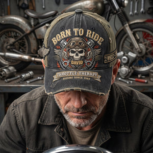 Vintage Rider Skull Classic Cap - Personalized Gifts