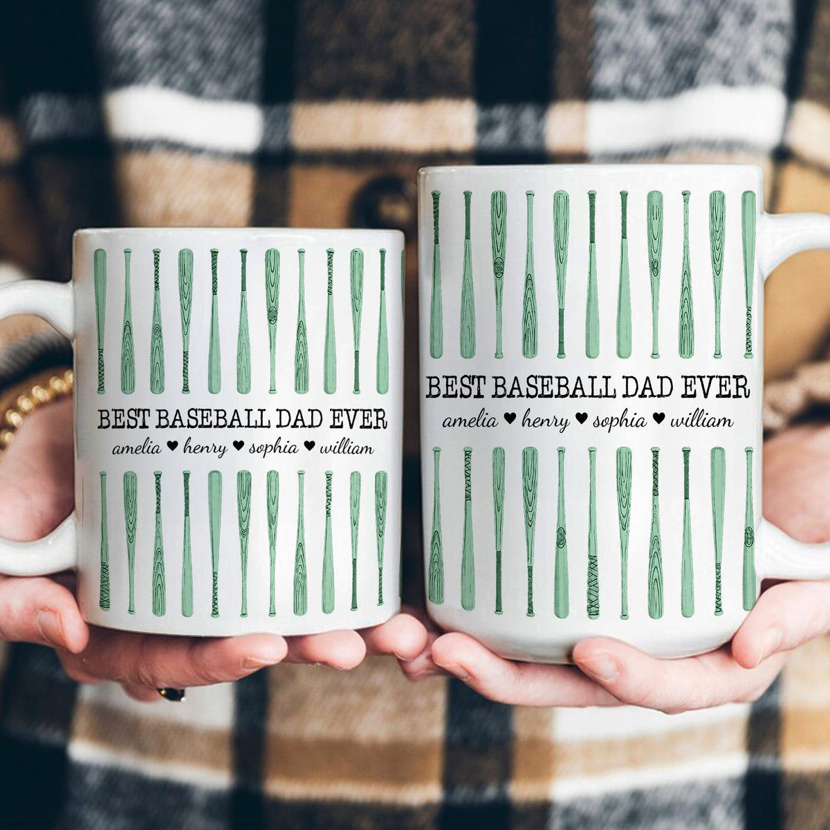 Baseball Dad Custom Name Father's Day Gift For Dad, Husband - Personalized Mug