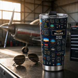 Six Packs of Pilots Tumbler Cup - Personalized Gifts For Pilots