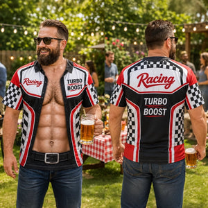 Custom Funny T-shirt - Personalized Summer Vacation And Travel Gifts For Husband, Son, Grandson, Yourself - Turbocharged Power In A Shirt