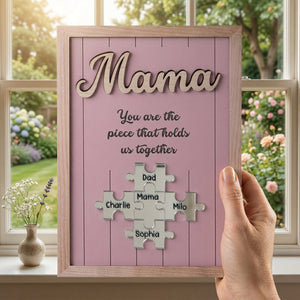 You‘re The Piece That Holds Us Together-Personalized Wooden Plaque-Mother's day gift