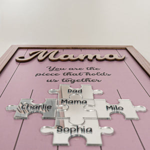 You‘re The Piece That Holds Us Together-Personalized Wooden Plaque-Mother's day gift