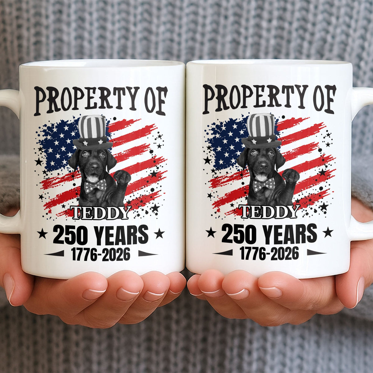 Property Of Patriotic Dog Coffee Mug, Gift For Dog Lovers