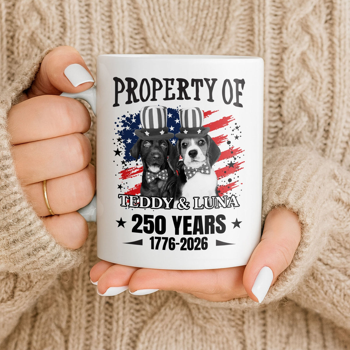 Property Of Patriotic Dog Coffee Mug, Gift For Dog Lovers