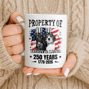 Property Of Patriotic Dog Coffee Mug, Gift For Dog Lovers
