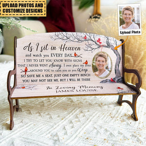 Save Me A Seat - Personalized Photo Memorial Bench