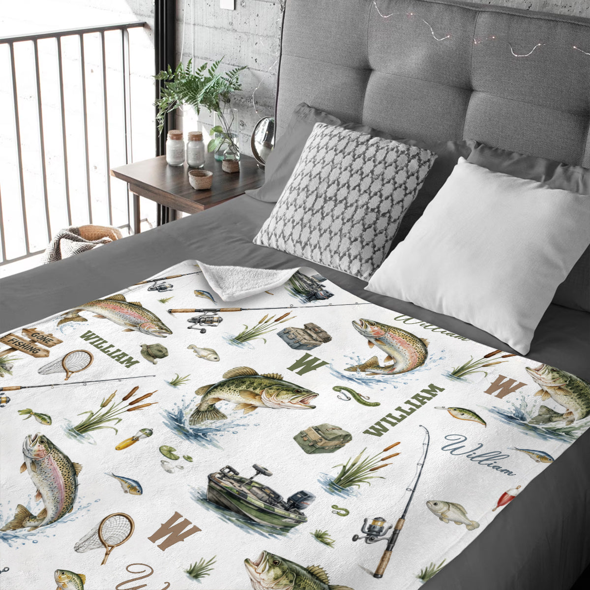 Personalized Fishing Blanket Blanket - Gift For Fishing Lovers