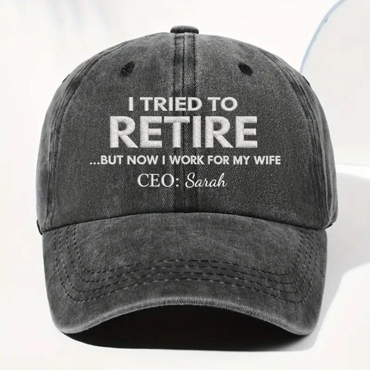 I Tried To Retire - Personalized Cap, Gift For Husband,Wife,Couple