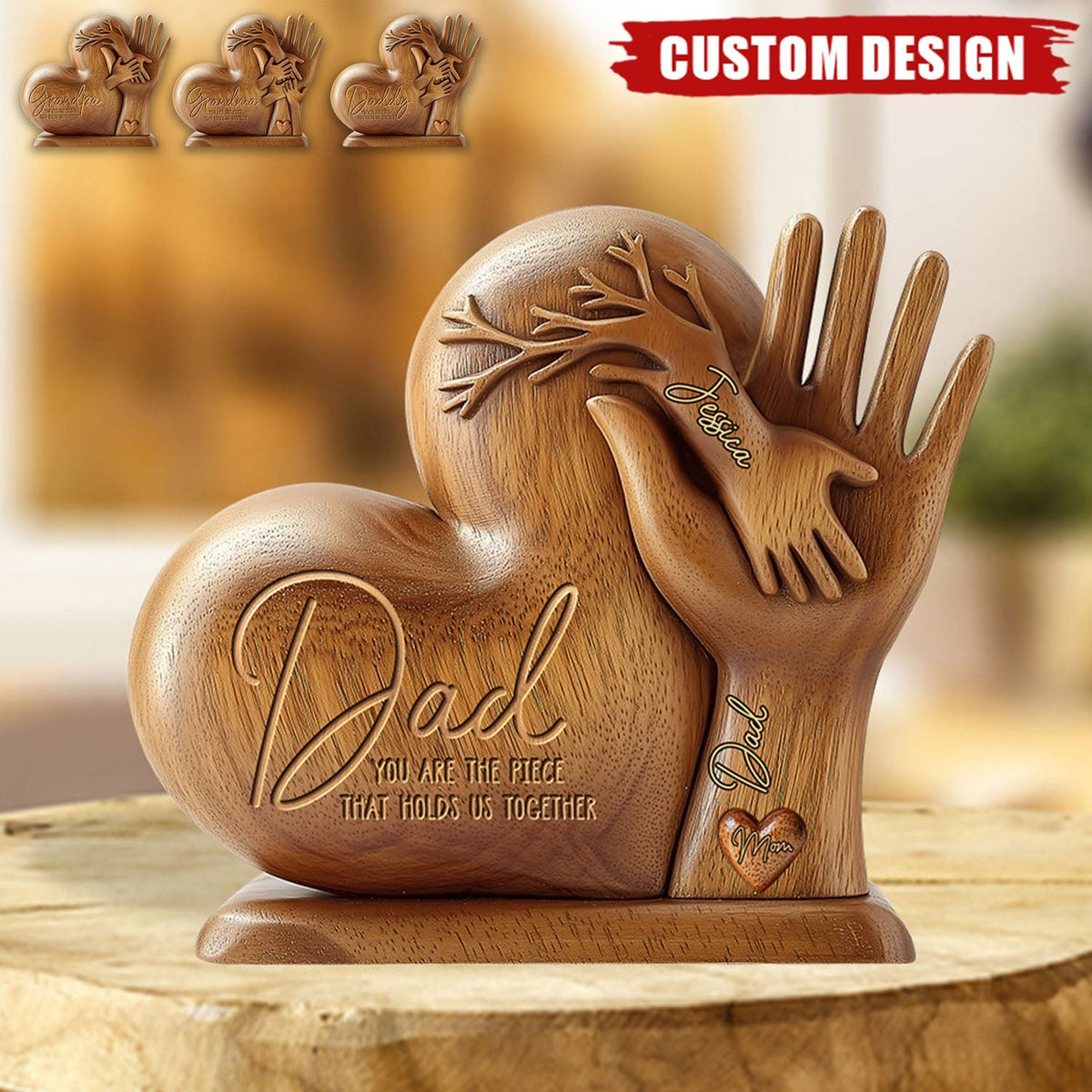 Dad You Are The Piece That Holds Us Together - Personalized Acrylic Plaque, Father's Day Gift