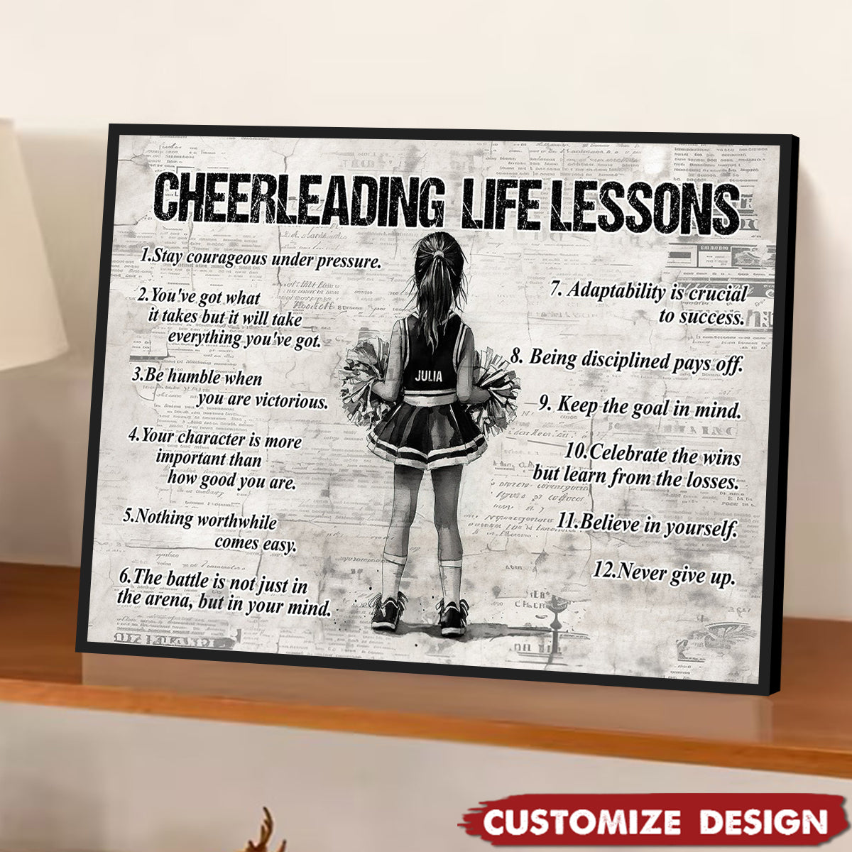 Personalized Cheerleading Kid Poster - Gift For Cheerleader, Cheerleading Lovers