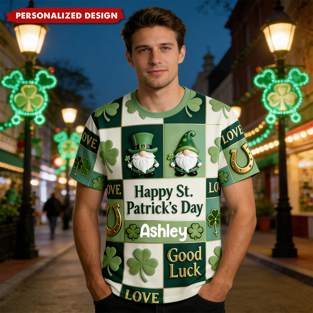 Happy St. Patrick's Day-Personalized Irish T-Shirt