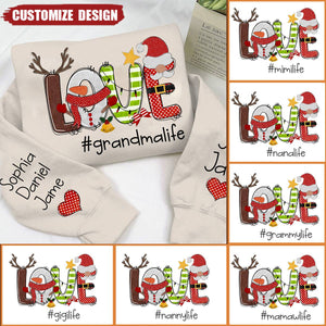 2024 New Release Christmas Snowman Love Grandma and Grandkids Sweatshirt