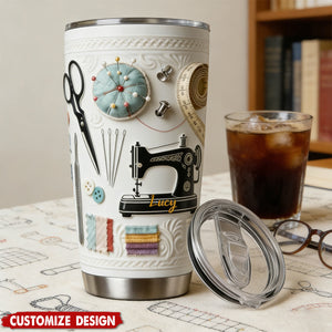 Love Sewing - Personalized Sewing Accent Mug Tumbler