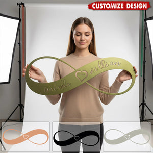 Personalized Infinity Heart Metal Wall Art-Couple Names & Date