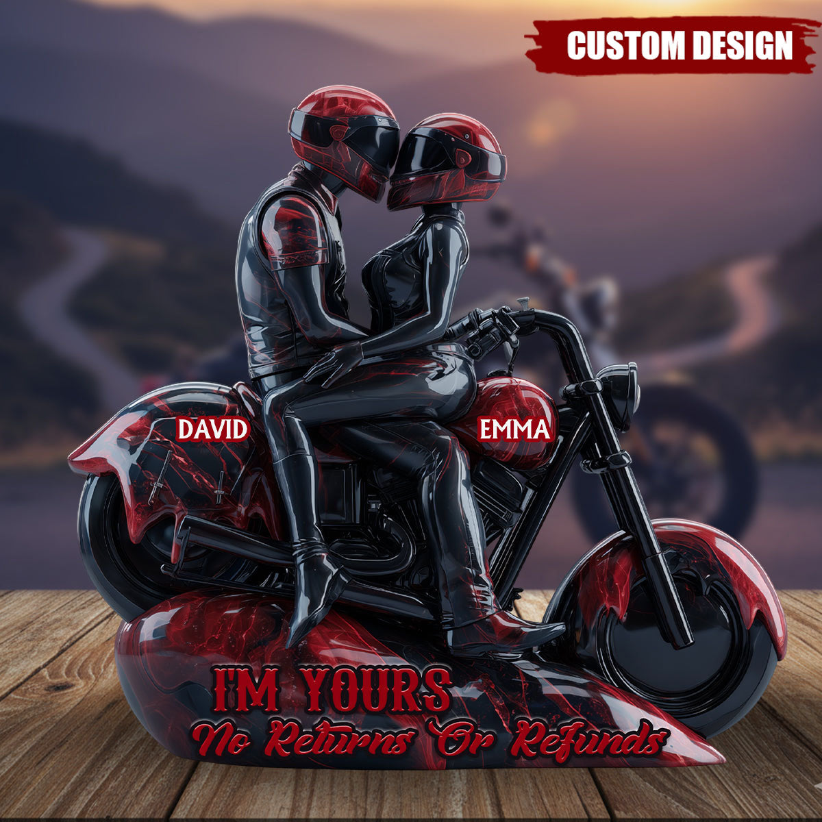 I'm Your No Returns Or Refunds - Personalized Biker Custom Shaped Acrylic Plaque