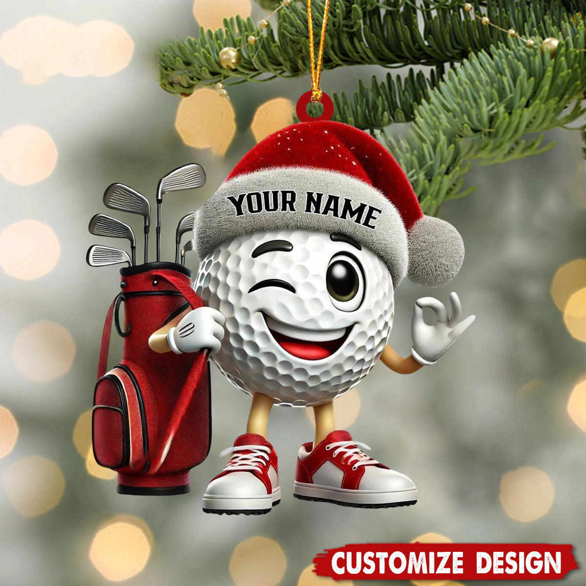 Personalized Golf Ball Ornament-Gift For Golf Lovers-New Release
