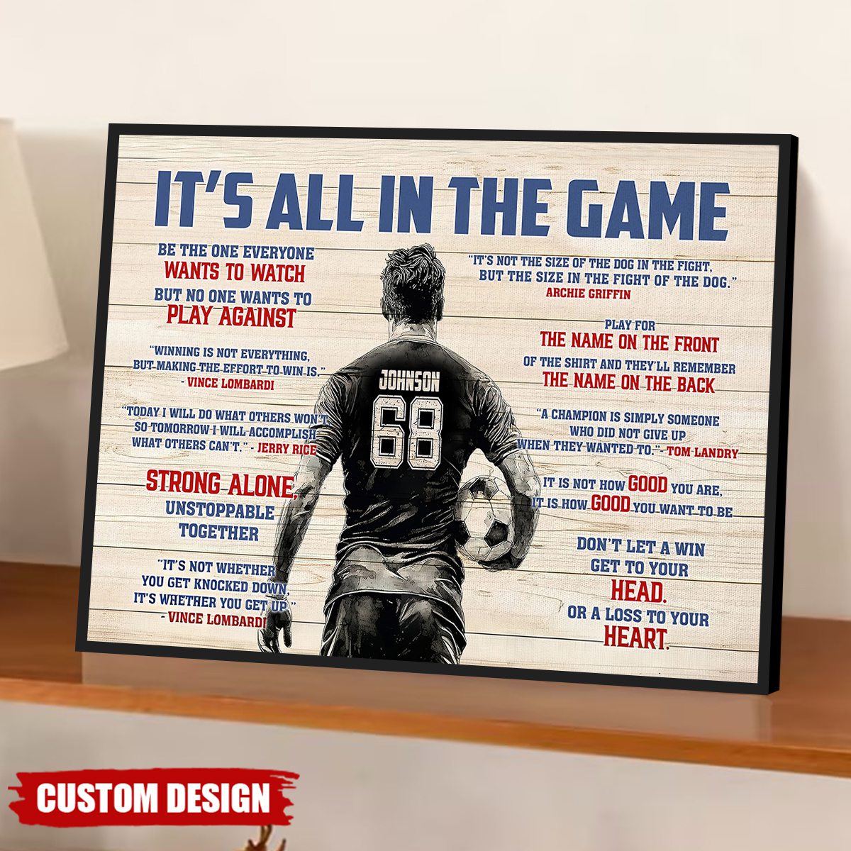 Personalized Soccer Man Poster - Gift For Soccer Lover