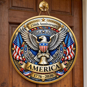 US 250th Anniversary Patriot Wood Sign