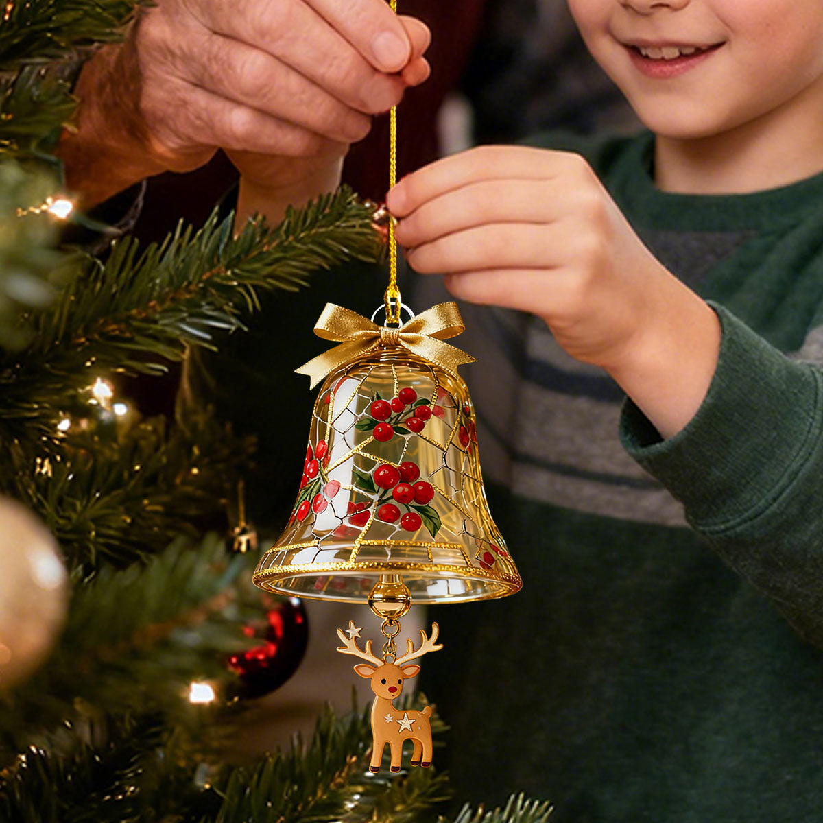 Christmas Bell Acrylic Pendant Ornament
