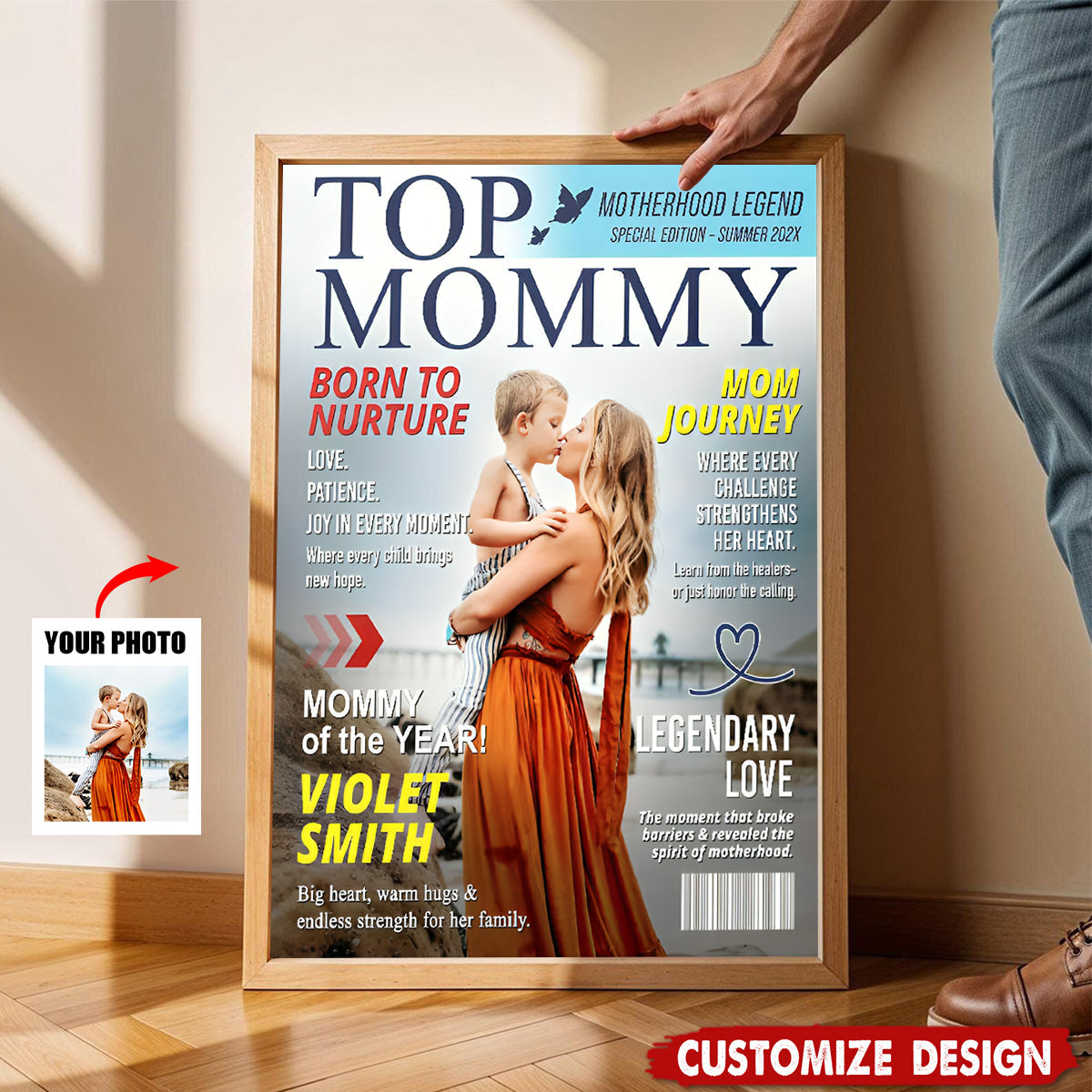 Personalized Top Mommy Magazine Cover Poster - Gift for Mom