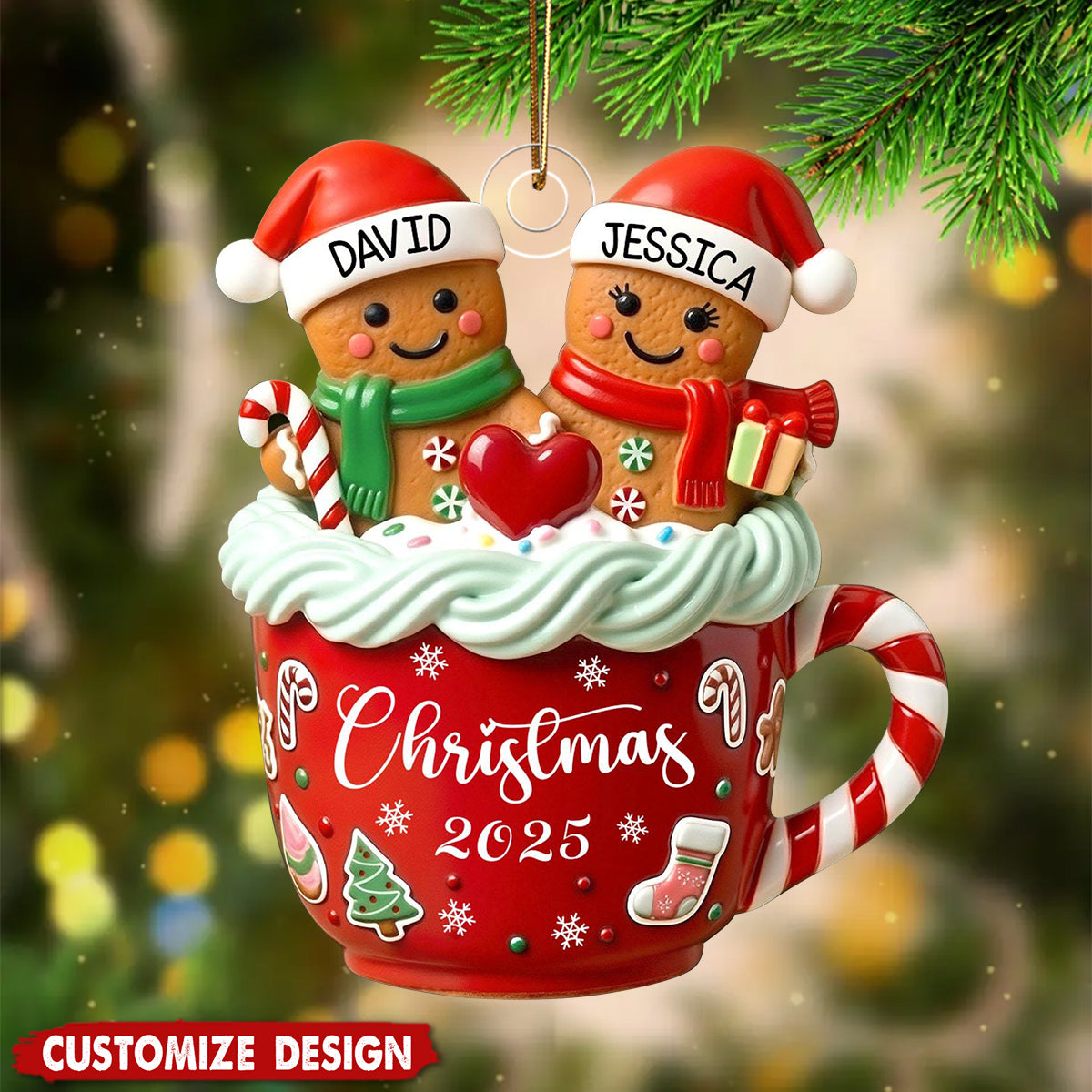 Personalized Couple Christmas Tree Ornament-Gift For Couples